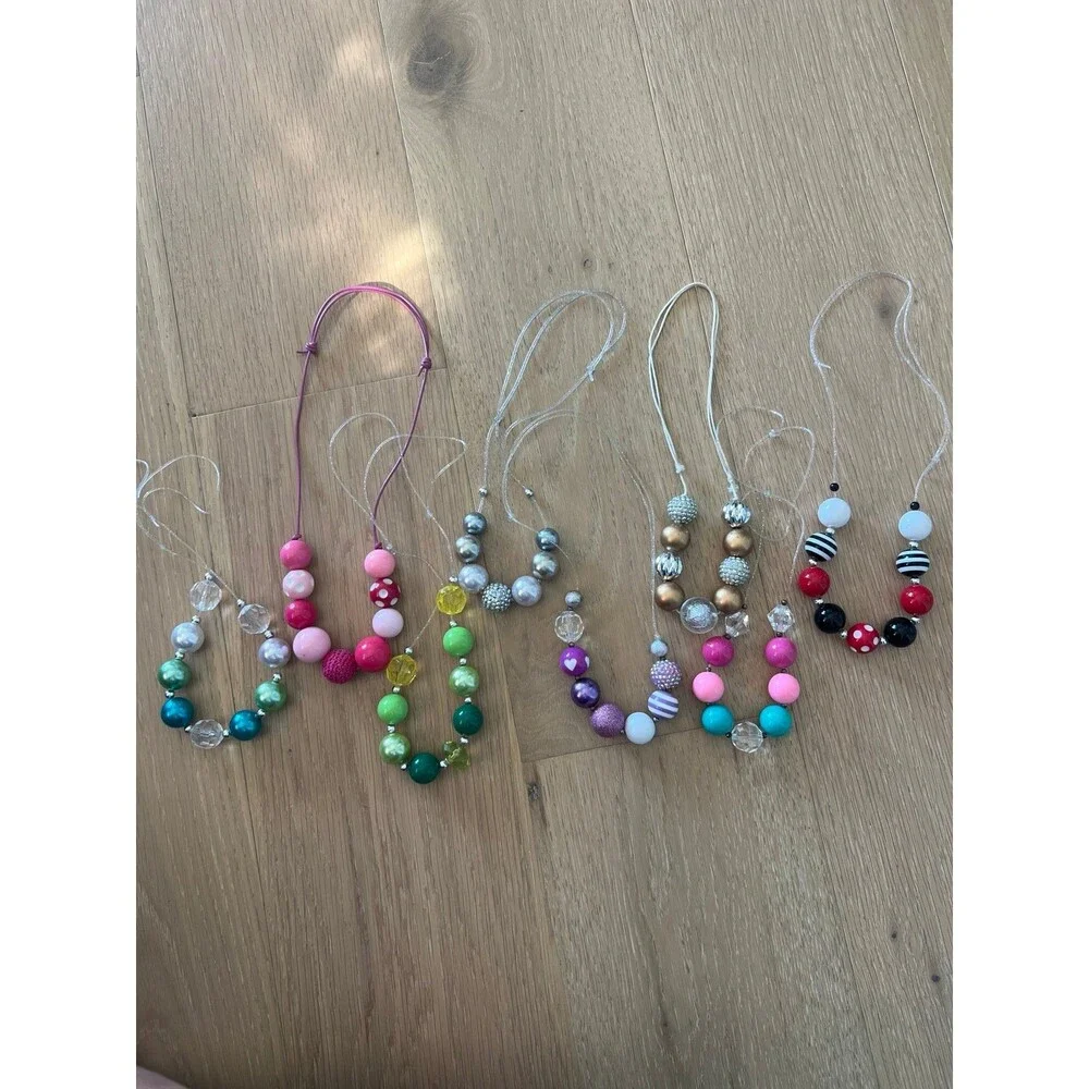 Toddler Girls Bubblegum Necklaces Bundle Lot